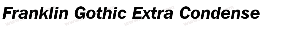 Franklin Gothic Extra Condensed BT字体转换